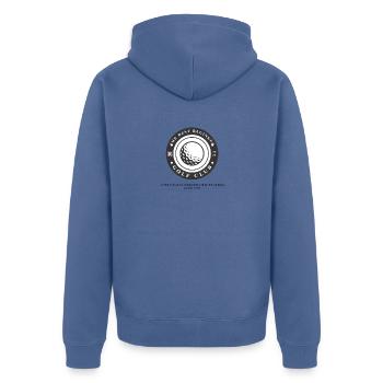 Clé de golf pour débutants - Veste à capuche bio Premium Unisexe - bleu pigeon - Dos - Nico (187cm)