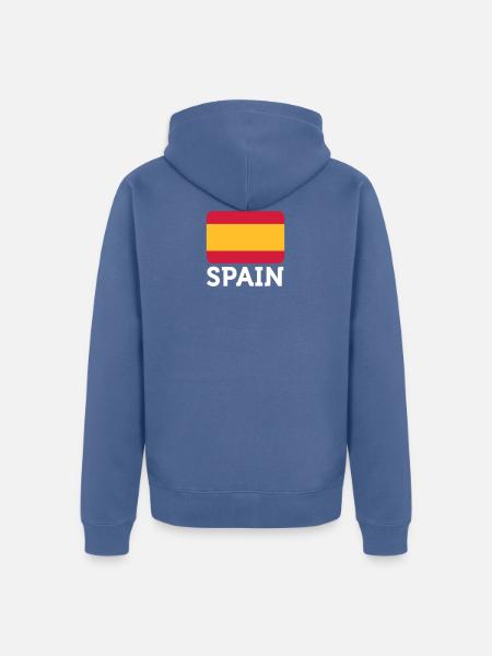 Drapeau national d'Espagne - Veste à capuche bio Premium Unisexe - bleu pigeon