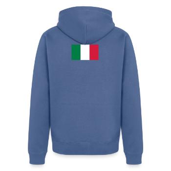 Nationalflagge von Mexiko - Unisex Premium Bio Zip Hoodie - Taubenblau - Hinten - Nico (187cm)