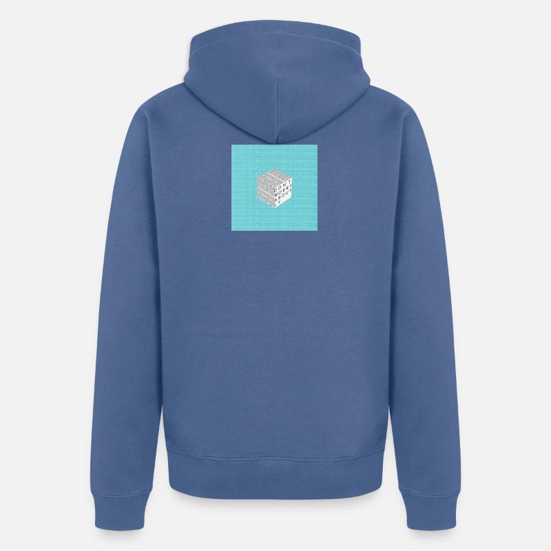 Artboard 1 - Veste à capuche bio Premium Unisexe - bleu pigeon