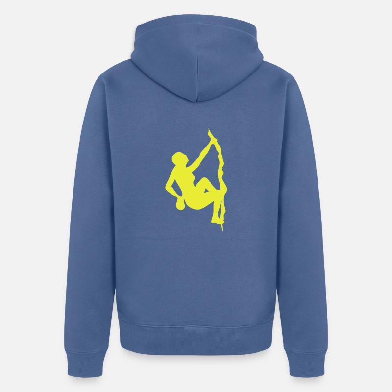 sport escalade - Veste à capuche bio Premium Unisexe - bleu pigeon