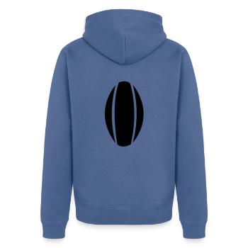 rugby11 - Veste à capuche bio Premium Unisexe - bleu pigeon - Dos - Nico (187cm)