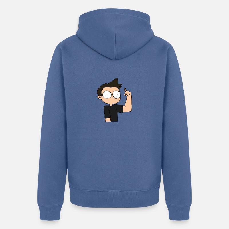 Chiby marv doigt levé - Veste à capuche bio Premium Unisexe - bleu pigeon