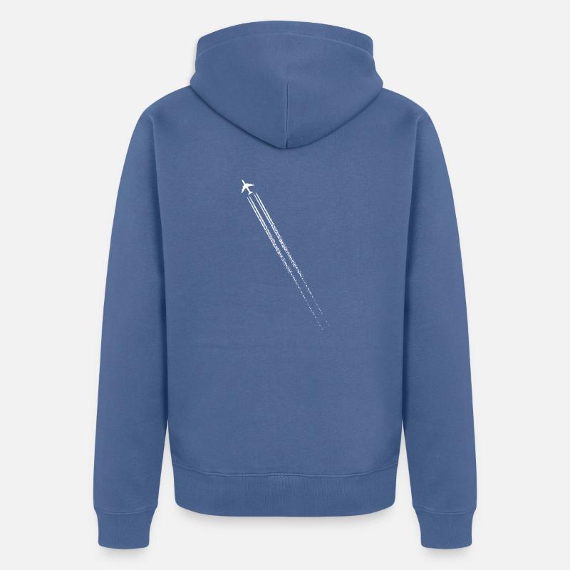 Avion - Veste à capuche bio Premium Unisexe - bleu pigeon