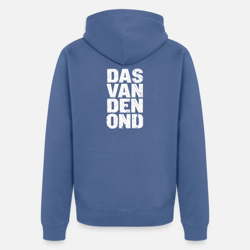 Das van den ond. Proverbes anversois - Veste à capuche bio Premium Unisexe - bleu pigeon