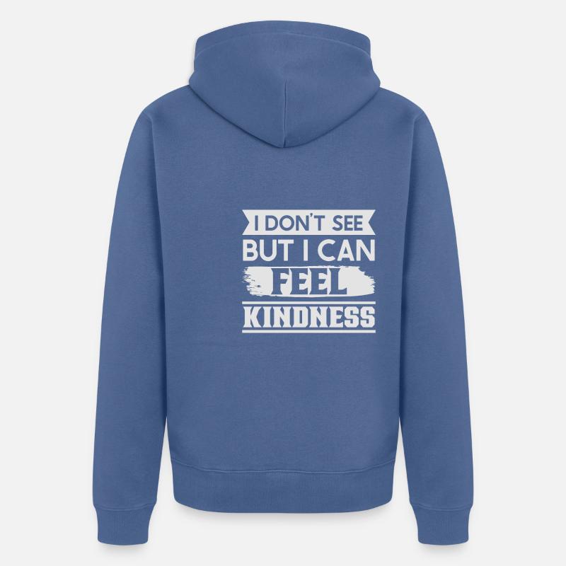Blindheitsbewusstsein Gesetzlich Blind - Unisex Premium Bio Zip Hoodie - Taubenblau