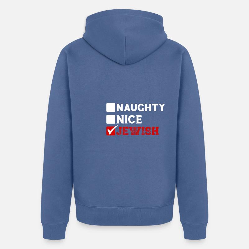 Hanoukka Hanoukka Hanoukka - Veste à capuche bio Premium Unisexe - bleu pigeon