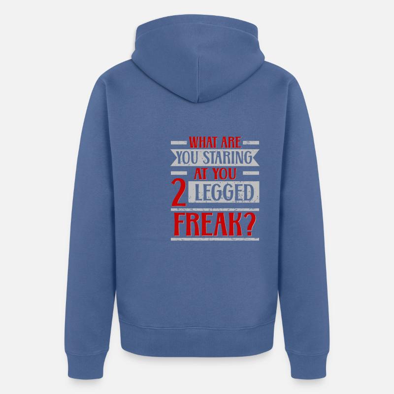Rollstuhl Beinamputation Bewusstsein Amputation - Unisex Premium Bio Zip Hoodie - Taubenblau