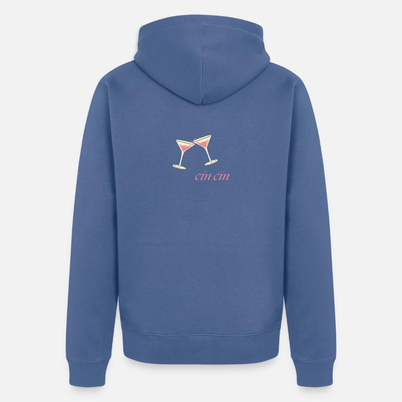 Cin cin - Unisex Premium Bio Zip Hoodie - Taubenblau