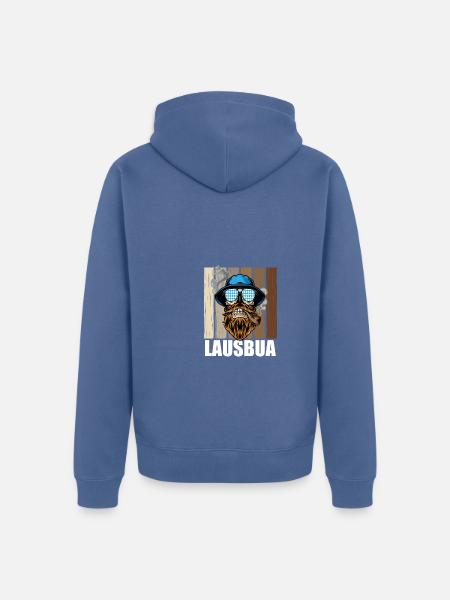 Lausbua Lederhosen - Unisex Premium Bio Zip Hoodie - Taubenblau