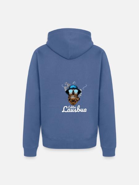 Lausbua Lederhosen - Unisex Premium Bio Zip Hoodie - Taubenblau