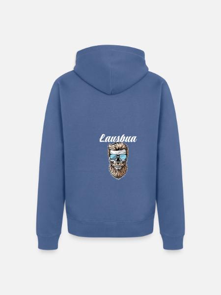 Lausbua Lederhosen - Unisex Premium Bio Zip Hoodie - Taubenblau