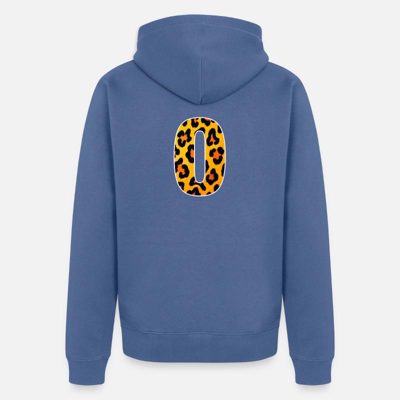 Leopard Zero Print - Veste à capuche bio Premium Unisexe - bleu pigeon