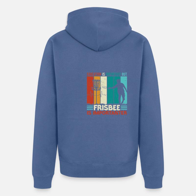 Disc Golf Player Frisbee Player - Veste à capuche bio Premium Unisexe - bleu pigeon