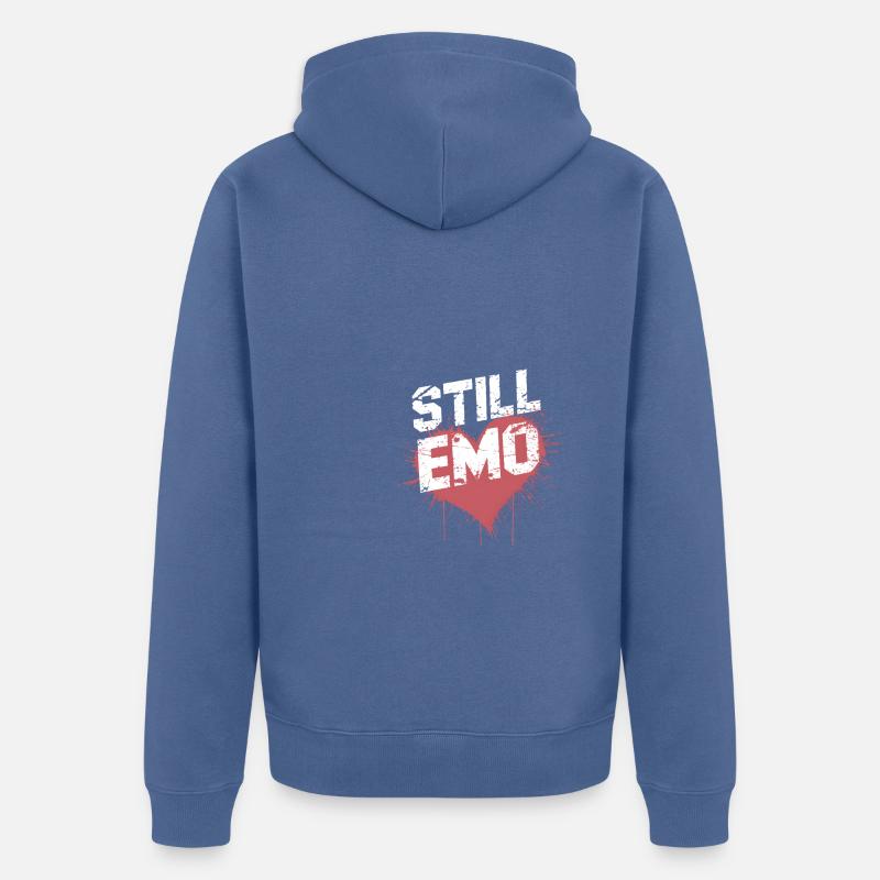 Toujours Emo ! Emo Goth Alternative - Veste à capuche bio Premium Unisexe - bleu pigeon