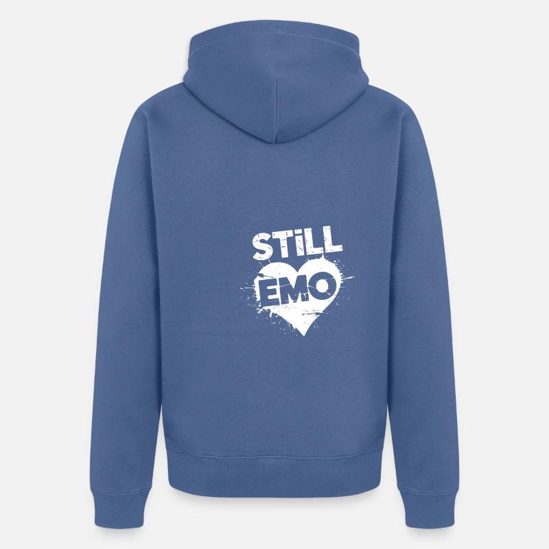 Still Emo! Emo Goth Alternative - Unisex Premium Bio Zip Hoodie - Taubenblau