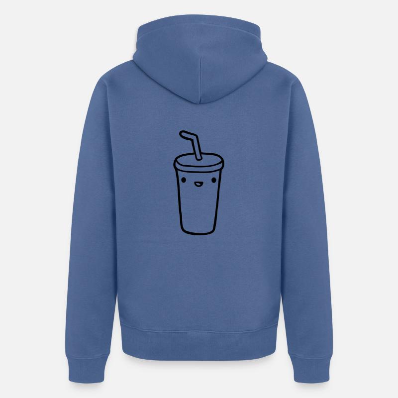 Mug De pour le visage - Veste à capuche bio Premium Unisexe - bleu pigeon