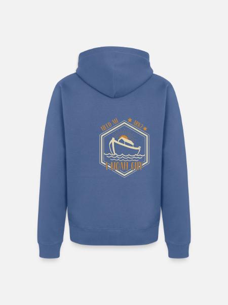 Arche Noah Christlicher Witz - Unisex Premium Bio Zip Hoodie - Taubenblau