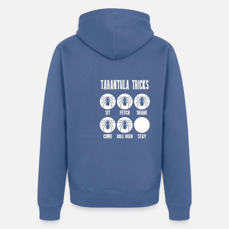 Tarentule éleveur araignée propriétaire tarentule - Veste à capuche bio Premium Unisexe - bleu pigeon