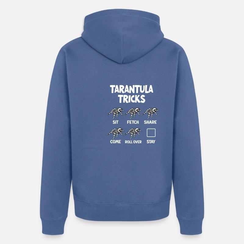 Tarentule éleveur araignée propriétaire tarentule - Veste à capuche bio Premium Unisexe - bleu pigeon