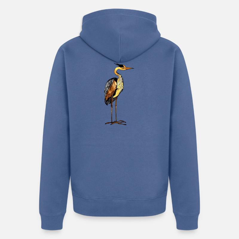 Żuraw - Veste à capuche bio Premium Unisexe - bleu pigeon