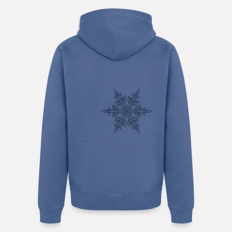 Mandala flocon de neige - Veste à capuche bio Premium Unisexe - bleu pigeon