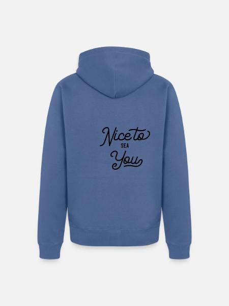 Nice to sea you - Unisex Premium Bio Zip Hoodie - Taubenblau