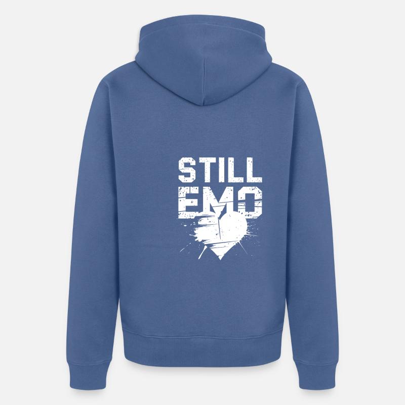 Still Emo! Emo Goth Alternative - Unisex Premium Bio Zip Hoodie - Taubenblau