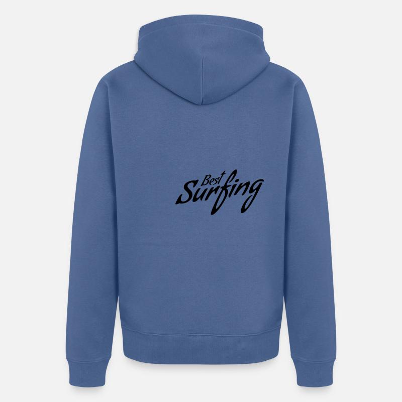Meilleur surf - Veste à capuche bio Premium Unisexe - bleu pigeon