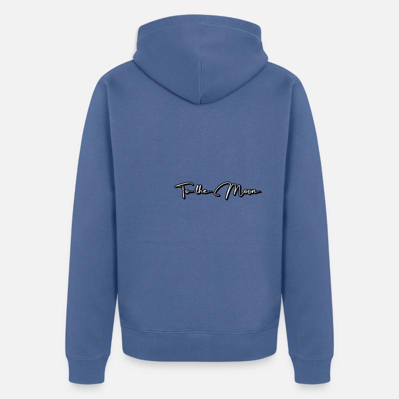 Vers la lune - Veste à capuche bio Premium Unisexe - bleu pigeon