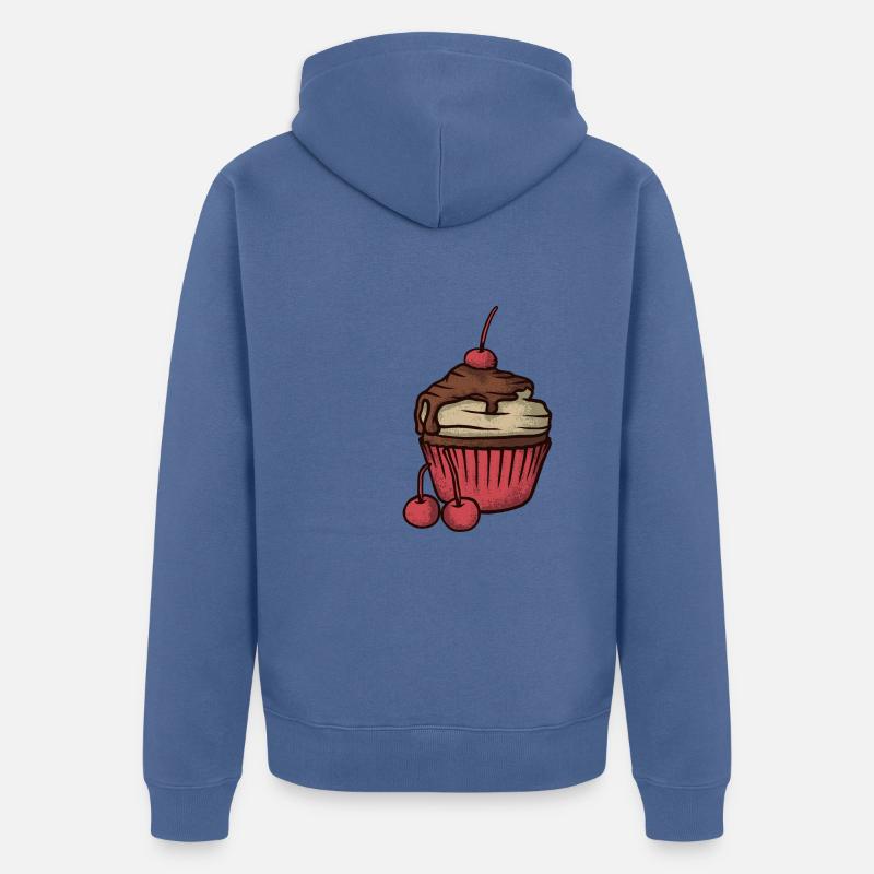 Cupcake - Unisex Premium Organic Zip Hoodie - stone blue