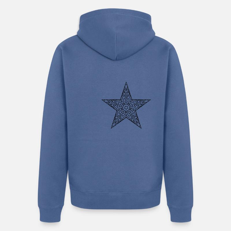 Mandala étoilé - Veste à capuche bio Premium Unisexe - bleu pigeon