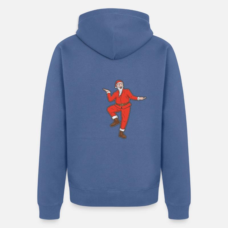 Danse du Père Noël - Veste à capuche bio Premium Unisexe - bleu pigeon