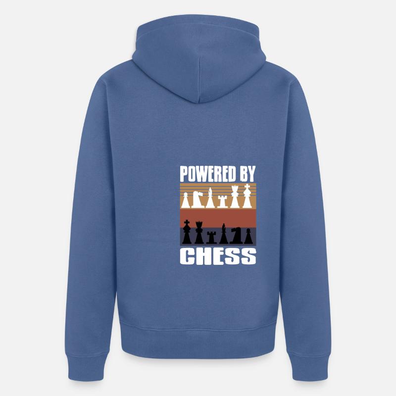 Propulsé par les échecs - Veste à capuche bio Premium Unisexe - bleu pigeon