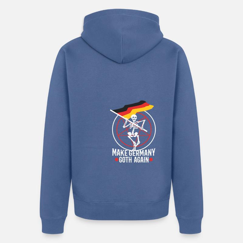 Make Germany goth again - Unisex Premium Bio Zip Hoodie - Taubenblau