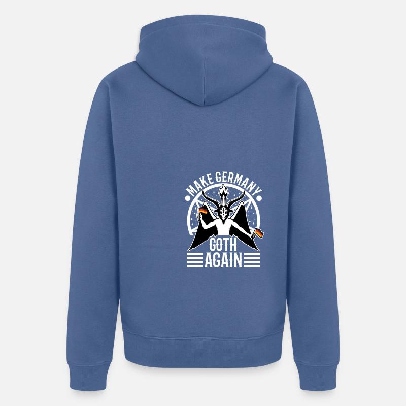 Make Germany goth again - Unisex Premium Bio Zip Hoodie - Taubenblau