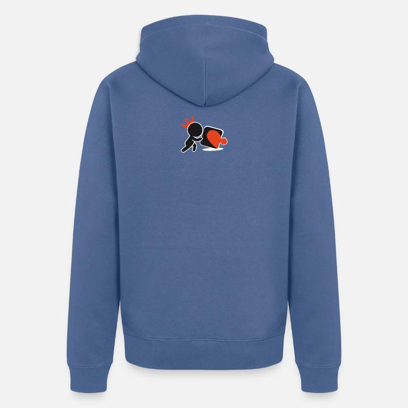 puzzle roi - Veste à capuche bio Premium Unisexe - bleu pigeon