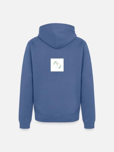 Blumenkranz - Unisex Premium Bio Zip Hoodie - Taubenblau