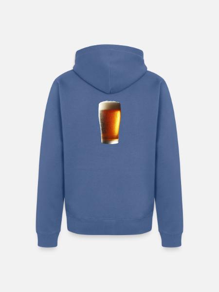 Cold beer - Unisex Premium Organic Zip Hoodie - stone blue