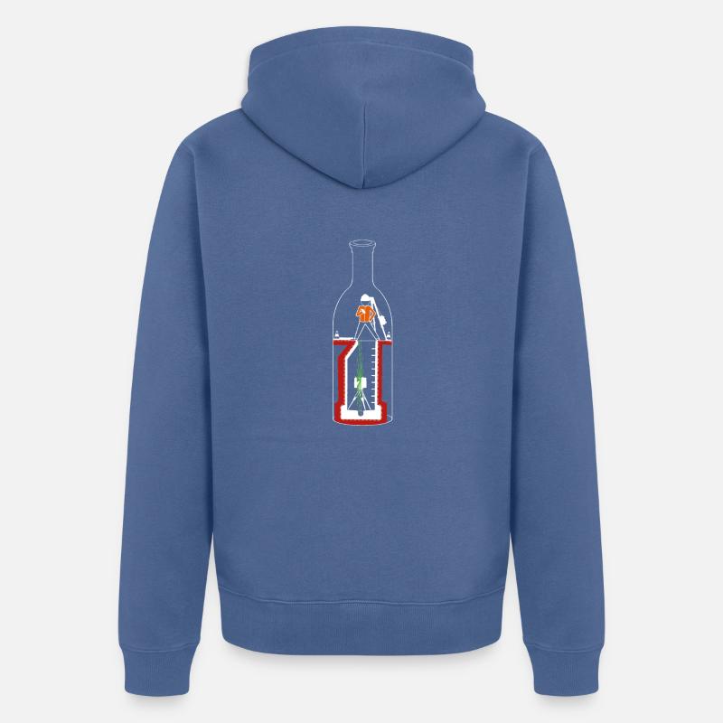Arpenteur de numérisation - Veste à capuche bio Premium Unisexe - bleu pigeon