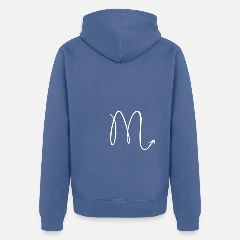Sternzeichen Skorpion - Unisex Premium Bio Zip Hoodie - Taubenblau