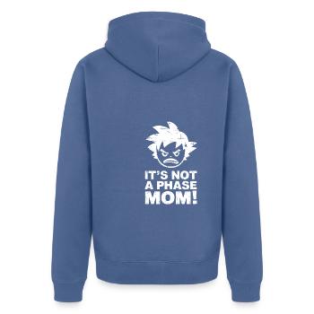 It's not a phase mom! Emo Goth Alternative - Unisex Premium Organic Zip Hoodie - stone blue - Back - Nico (187cm)