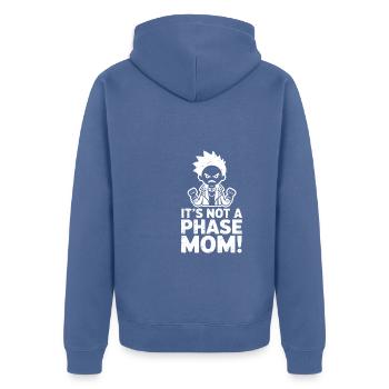 It's not a phase mom! Emo Goth Alternative - Unisex Premium Organic Zip Hoodie - stone blue - Back - Nico (187cm)