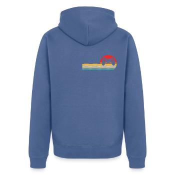 Console Retro Gamer Gamer Video Player - Veste à capuche bio Premium Unisexe - bleu pigeon - Dos - Nico (187cm)