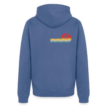 Nageurs rétro nage - Veste à capuche bio Premium Unisexe - bleu pigeon - Dos - Nico (187cm)