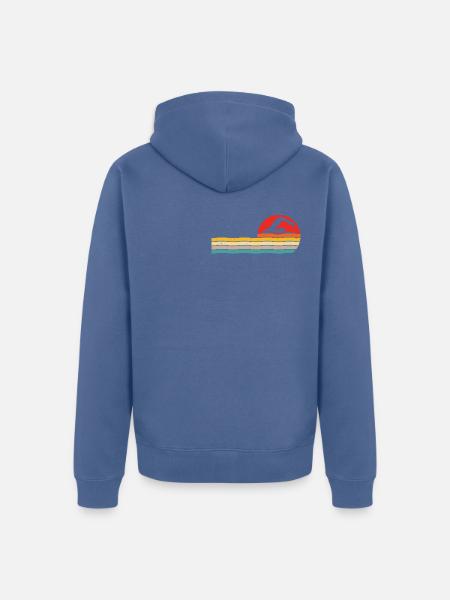 Swimmers retro swim - Unisex Premium Organic Zip Hoodie - stone blue