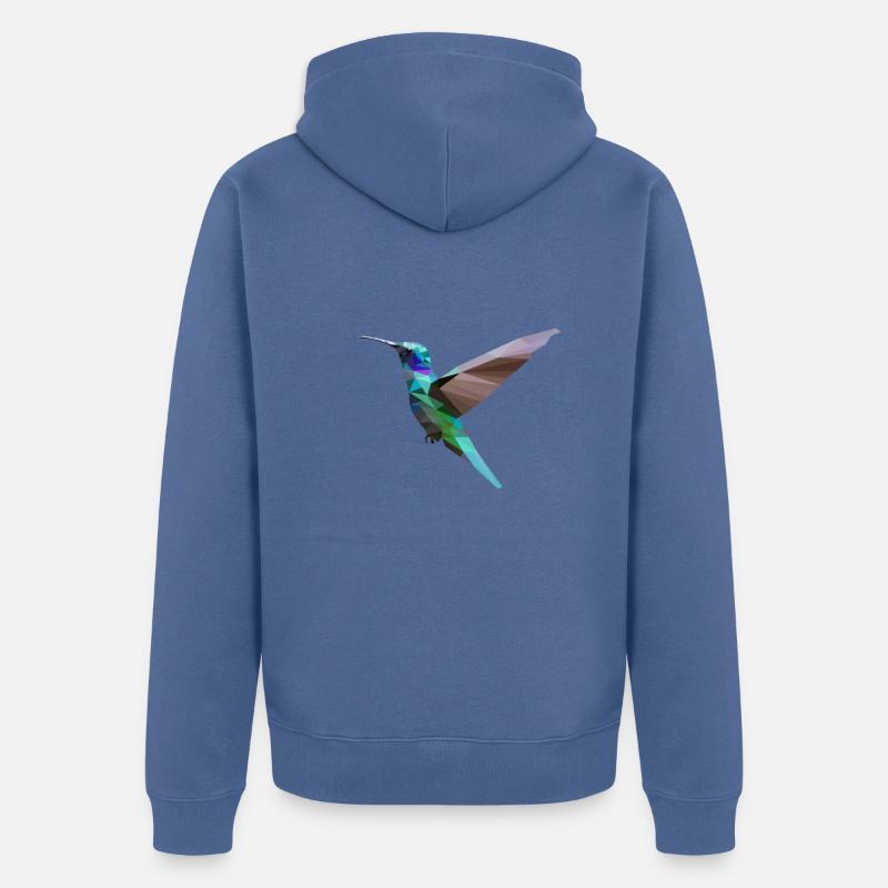 Colibri Polygone Colibri - Veste à capuche bio Premium Unisexe - bleu pigeon