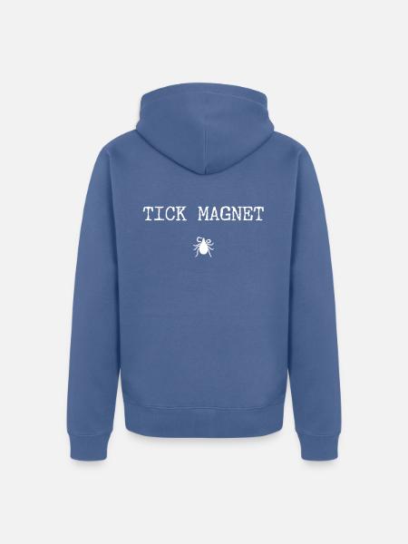 Tick Magnet - Unisex Premium Organic Zip Hoodie - stone blue