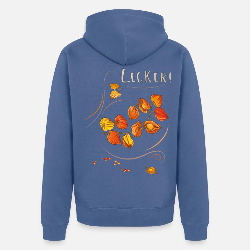 Physalis - Veste à capuche bio Premium Unisexe - bleu pigeon