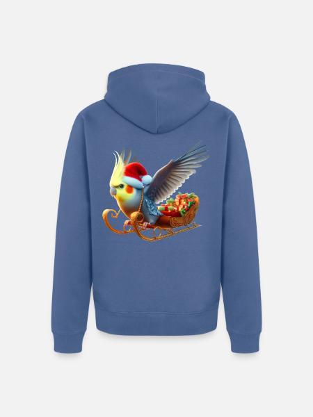 Weihnachtsnymph (02) - Unisex Premium Bio Zip Hoodie - Taubenblau